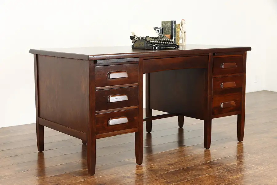 Main image of Traditional Vintage Walnut Office or Library Desk, Washington State