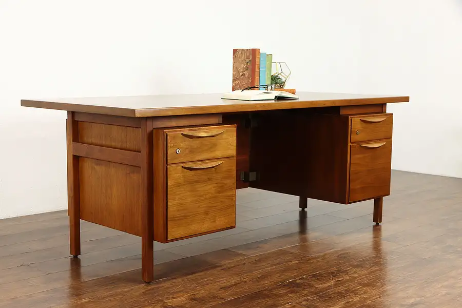 Main image of Midcentury Modern Vintage Library, Office or Executive Desk, Jens Risom