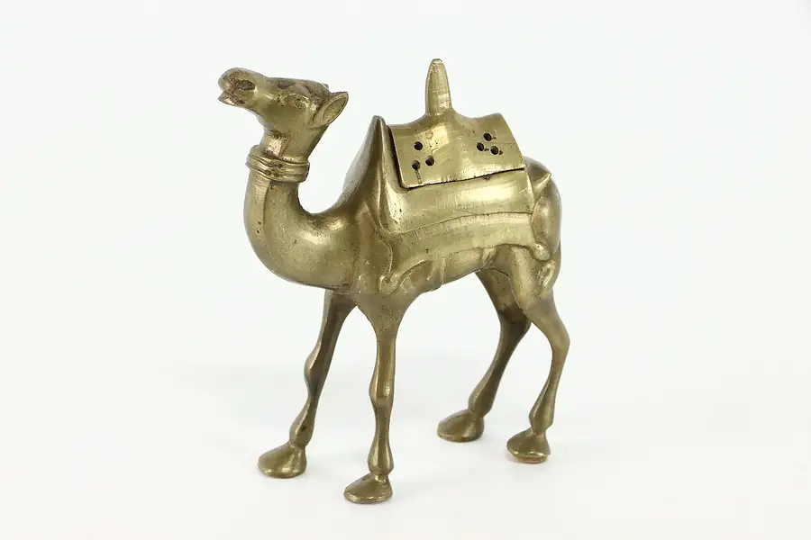 Main image of Vintage Camel Sculpture, Hidden Incense Burner