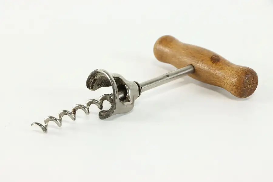 Main image of Farmhouse Birch Handle Vintage German Corkscrew Wine Bottle Opener