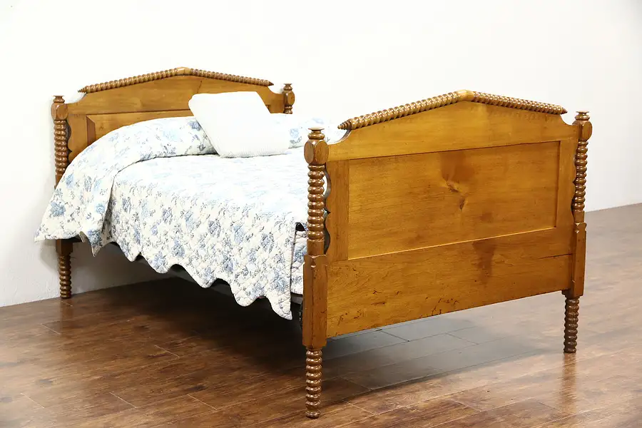 Main image of Butternut Antique 1840 Spool Turned Bed, Full or Double Size