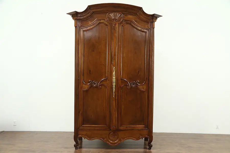 Main image of French Country Antique 1760 Provincial Fruitwood Armoire or Wardrobe