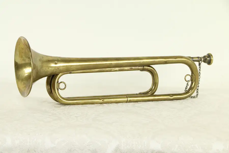 Main image of Brass Antique Military Bugle Horn, US Regulation, Bohemia