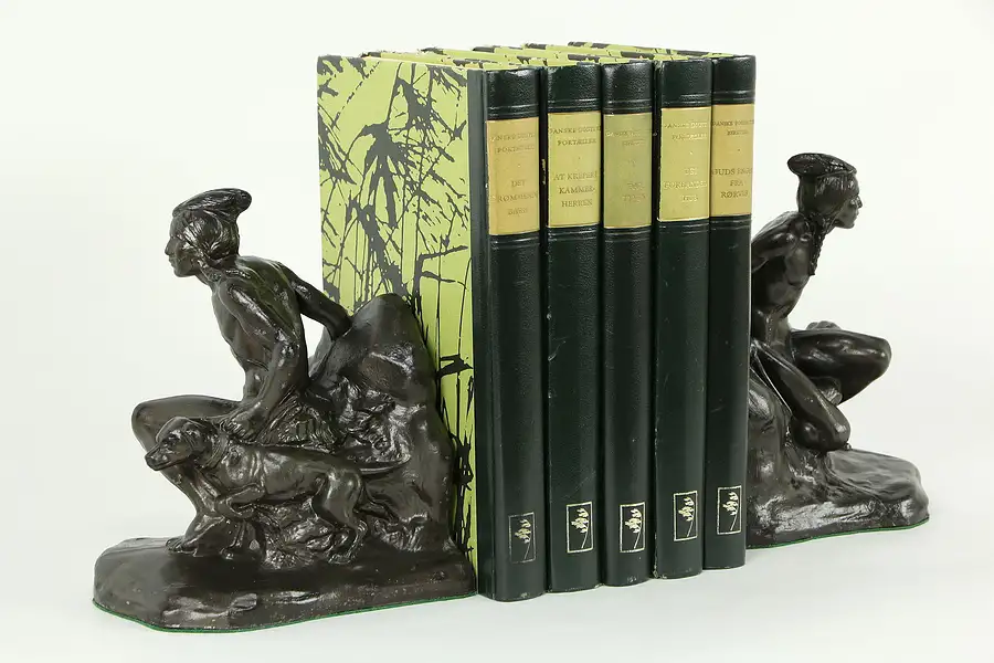 Main image of Pair of Native American Vintage Metal Bookends