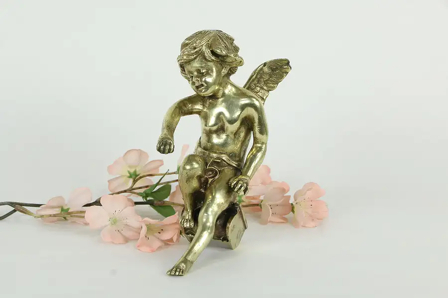 Main image of Bronze Antique Statue French Sculpture of an Angel or Cherub