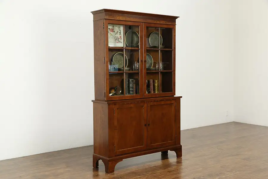 Main image of Traditional Cherry Vintage Bookcase or China Cabinet