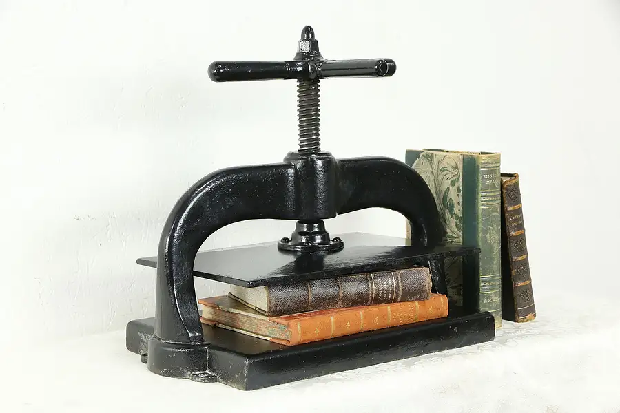 Main image of Victorian Antique Cast Iron Bookbinder 10 x 15 Book Press