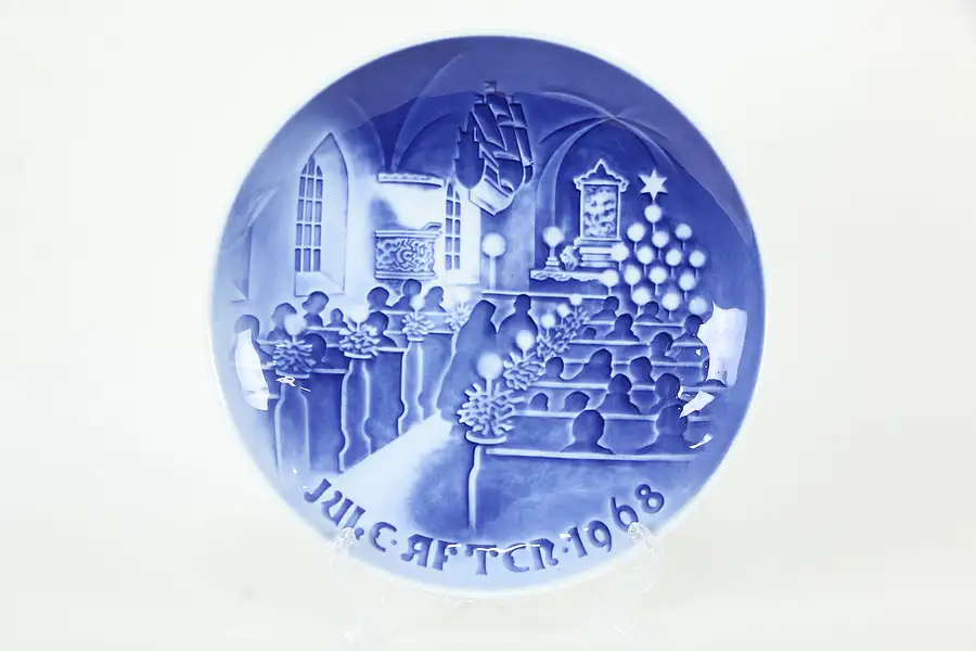 Main image of Bing and Grondahl Christmas Plate, Christmas in Church, 1968