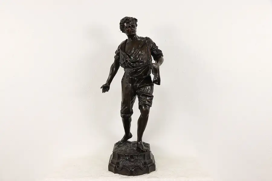 Main image of Agriculture, The Sower, Vintage Bronze Sculpture After F Milliot