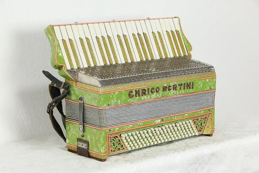 Main image of Enrico Bertini Italian Art Deco Vintage Accordion & Case