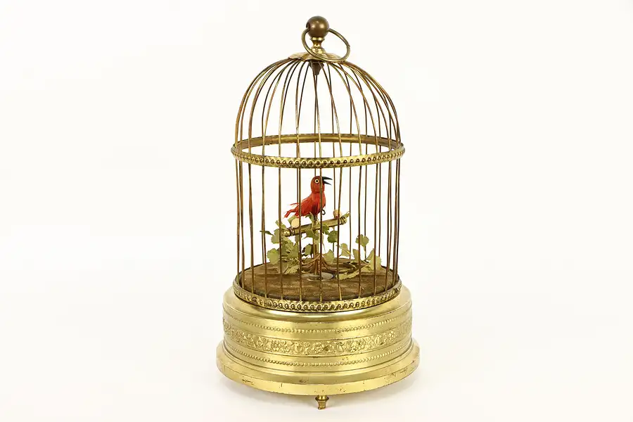 Main image of Singing Bird in Cage Antique Automaton, Ken D Karl Griesbaum Germany