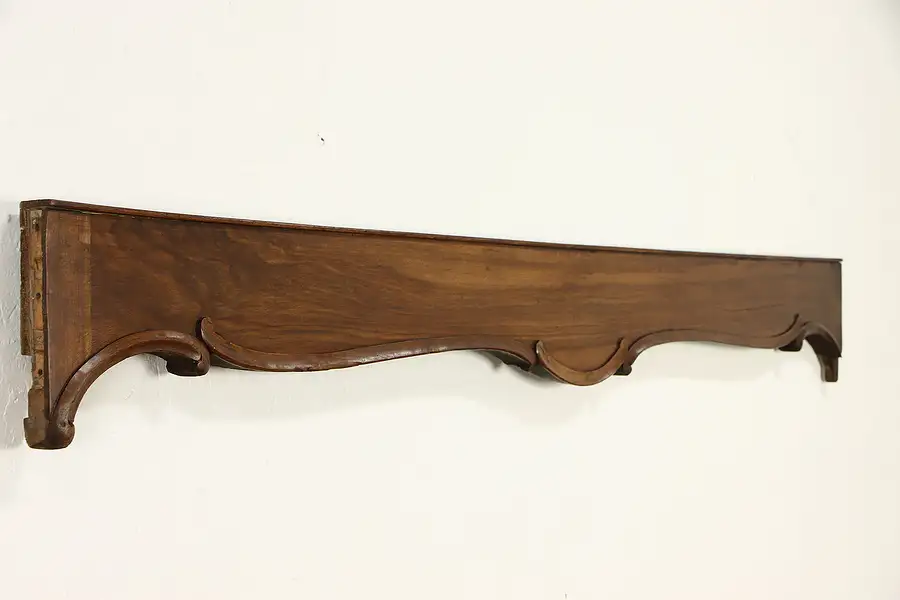 Main image of Victorian Antique Curved Walnut 77 1/2" Architectural Fragment