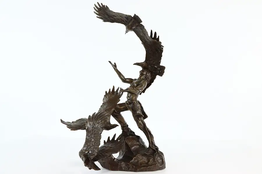 Main image of Soaring Spirits Bronze Statue Native American Sculpture 1991 Buck McCain