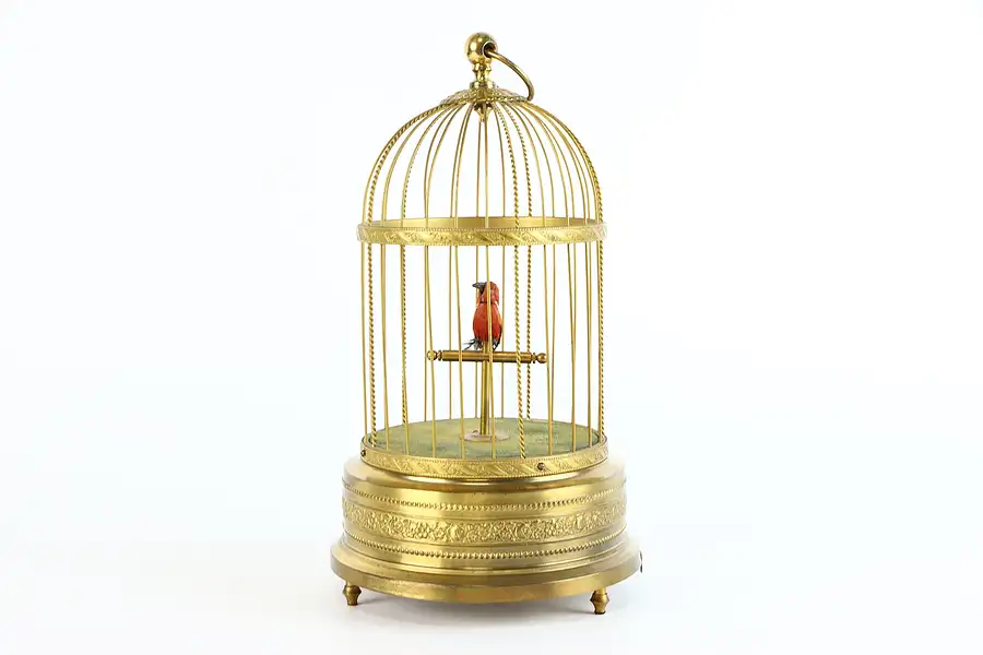 Main image of Singing Bird in Cage Antique Automaton, Ken D Karl Griesbaum Germany