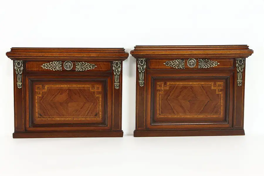 Main image of Pair of Banded Rosewood Antique Architectural Salvage Panels