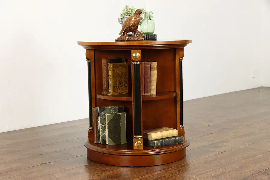 Main image of Classical Revolving Chairside Vintage Bookshelf End Table