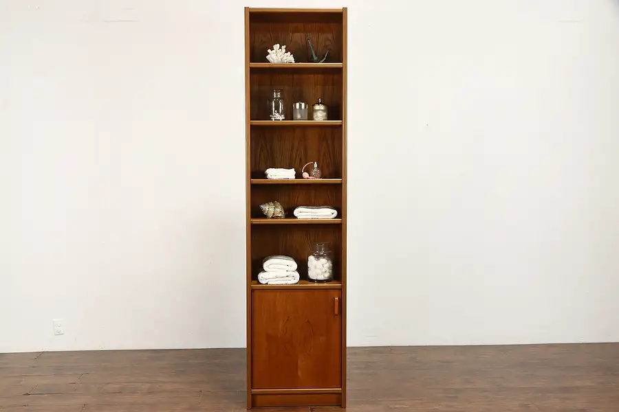 Main image of Midcentury Modern Danish Teak Vintage Wall Unit, Bookcase, Bath Cabinet