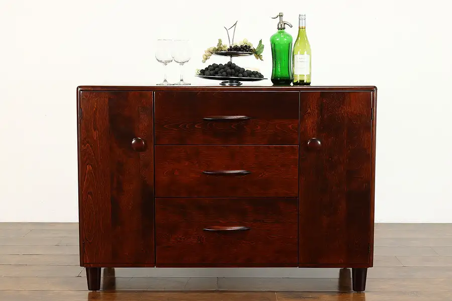 Main image of Midcentury Modern Vintage Birch Buffet, Dresser, Chest Heywood Wakefield