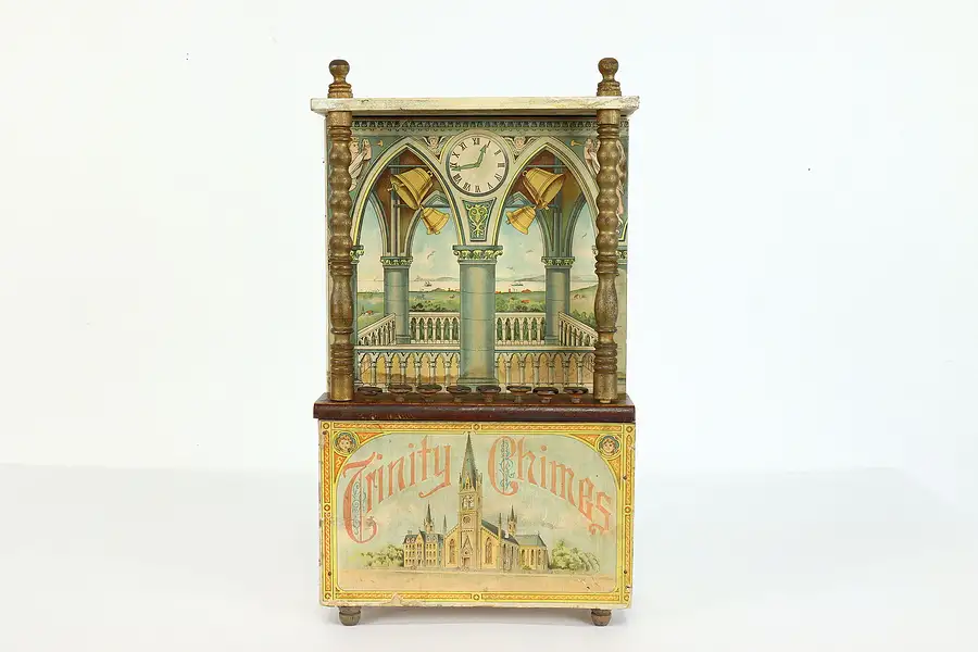 Main image of Victorian Antique Child's Trinity Chimes Musical Toy in Working Condition