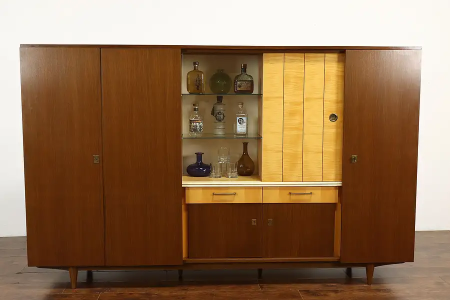 Main image of Midcentury Modern Vintage German Bar Cabinet, Armoire Elvira 1966