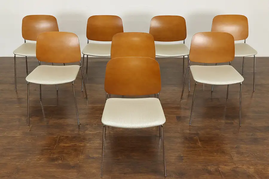 Main image of Set of 8 Midcentury Modern Style Dining Chairs, 2018 Bernhardt