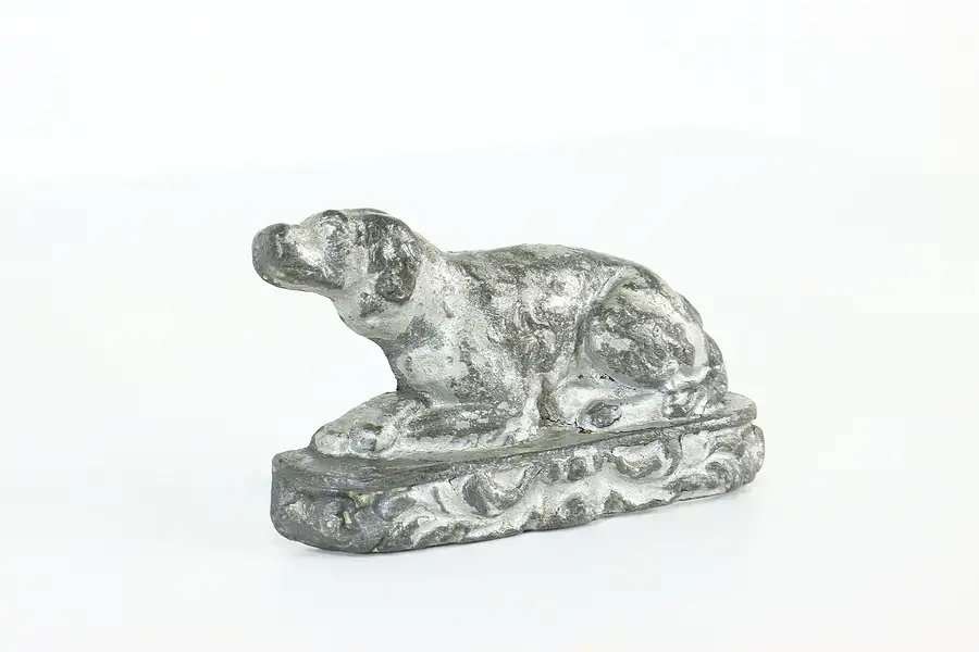 Main image of Victorian Antique Cast Lead Labrador Dog Door Stop, Pewter Finish