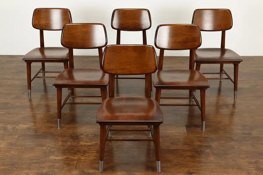 Main image of Set of 6 Midcentury Modern Vintage Dining or Office Chairs, Sjöström