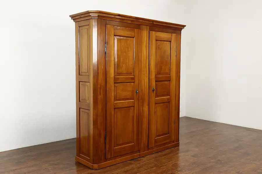 Main image of Cherry Antique French Armoire, Closet or Wardrobe Cabinet