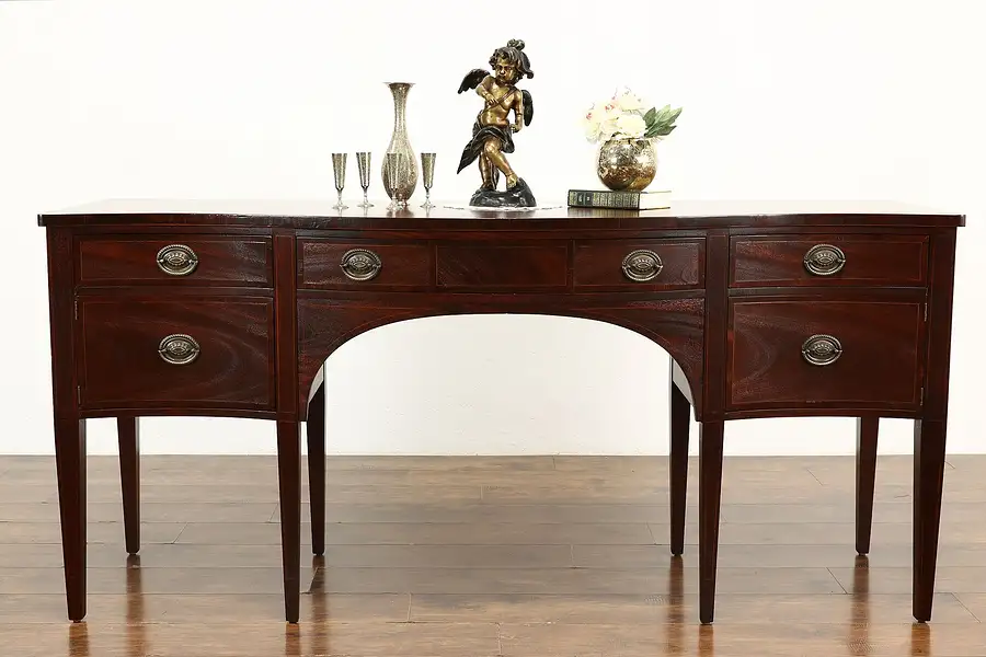 Main image of Hepplewhite Vintage Mahogany Sideboard, Server or Buffet, Baker