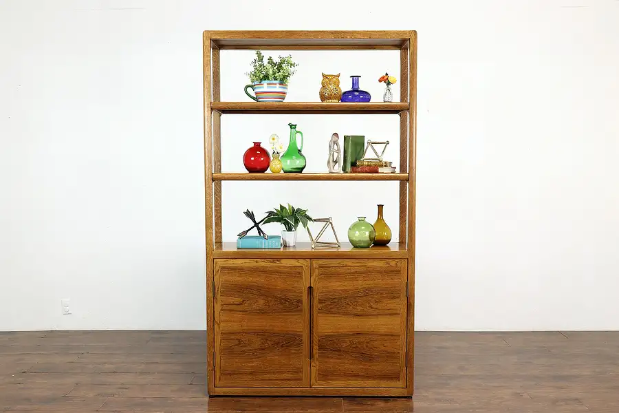 Main image of Midcentury Modern Vintage Oak & Rosewood Wall Unit, Bar, Divider, Dunbar