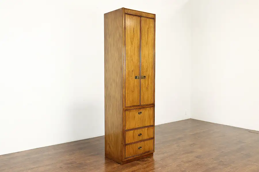 Main image of Midcentury Modern Vintage Hickory Tall Bathroom or Office Cabinet, Drexel