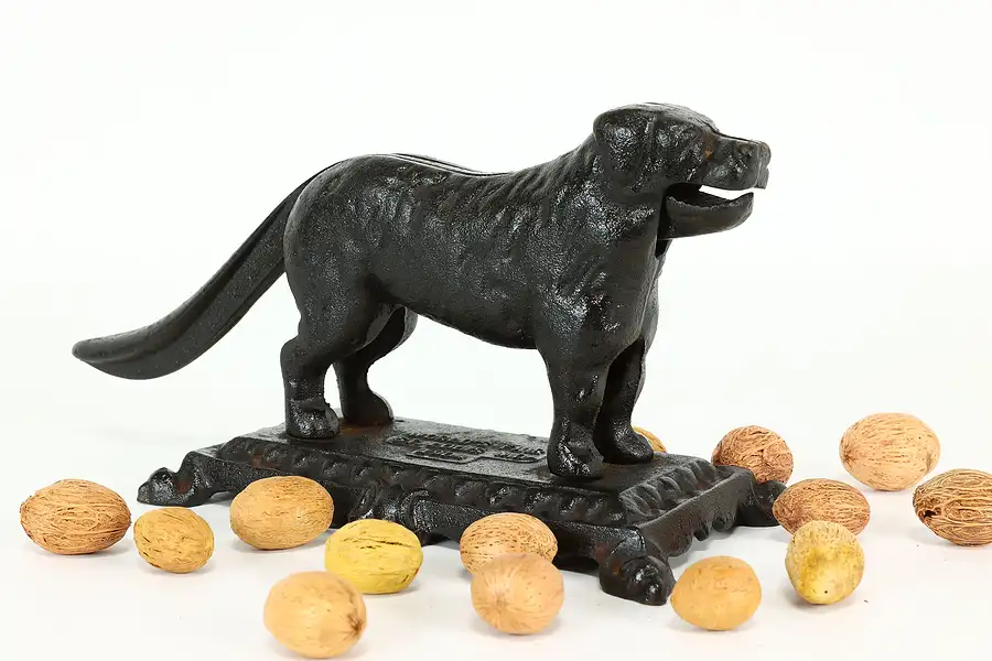 Main image of Farmhouse Antique Cast Iron Dog Nutcracker, World's Fair 1904