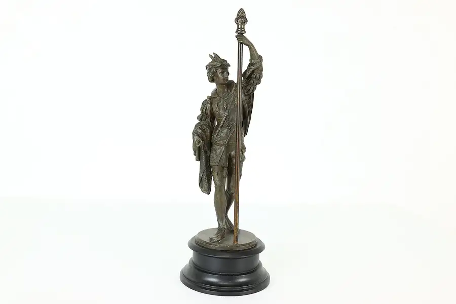 Main image of Victorian Antique Renaissance Sculpture with Staff Statue