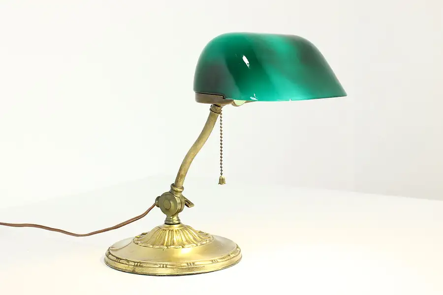 Main image of Emeralite Antique Office or Library Antique Banker Desk or Piano Lamp