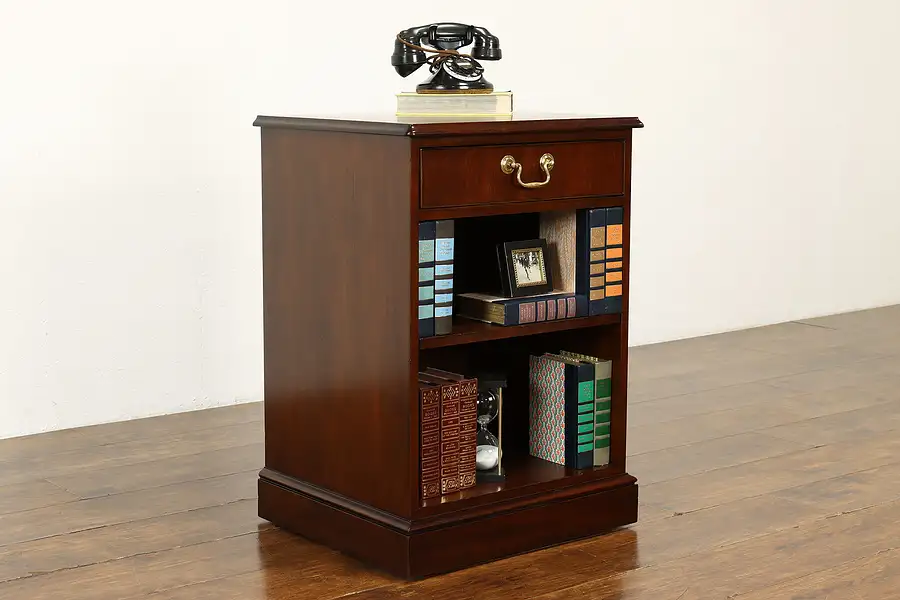 Main image of Traditional Vintage Mahogany Nightstand, Lamp Table, Office Cabinet Baker