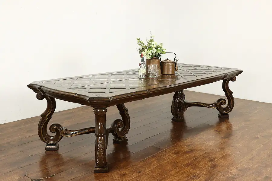 Main image of Renaissance Hand Hewn Vintage 10.5' Dining Table, Marge Carson