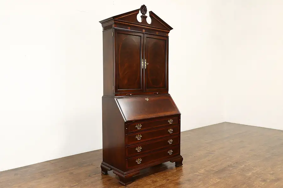 Main image of Georgian Vintage Mahogany Secretary & Bookcase, Secret Drawer, Heritage