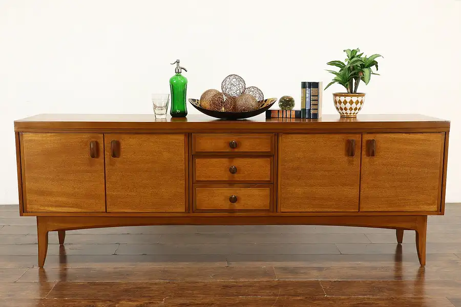 Main image of Midcentury Modern Vintage 1960 Teak Credenza Sideboard, Server TV Console