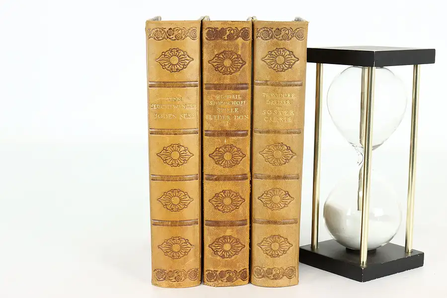 Main image of Set of 3 Leatherbound & Gold Tooled Norwegian Books