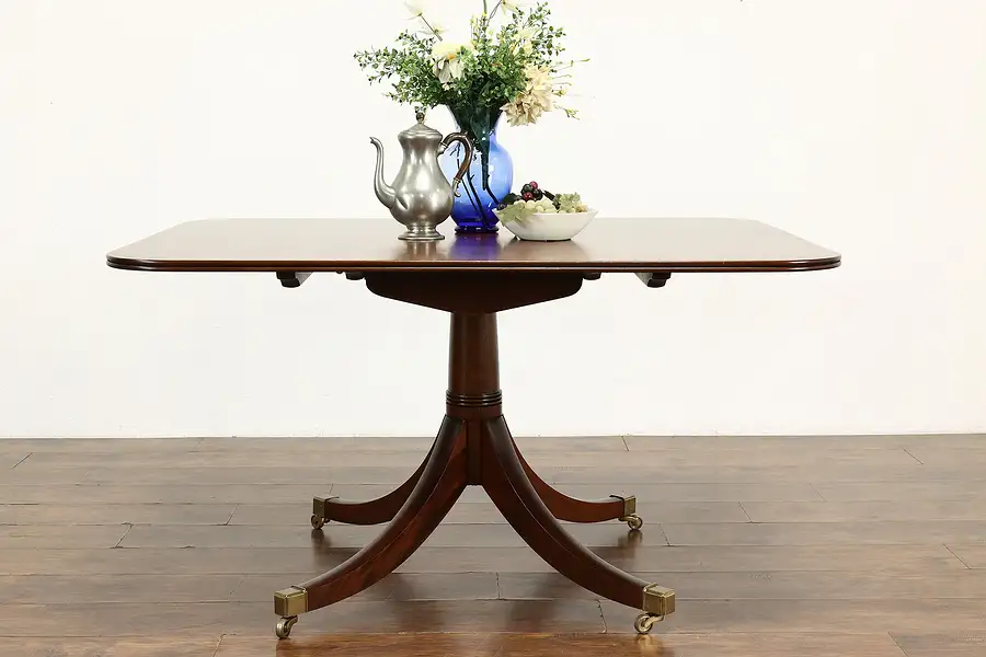 Main image of Georgian Design Antique Mahogany 54" Dining or Breakfast Table, Tilt Top