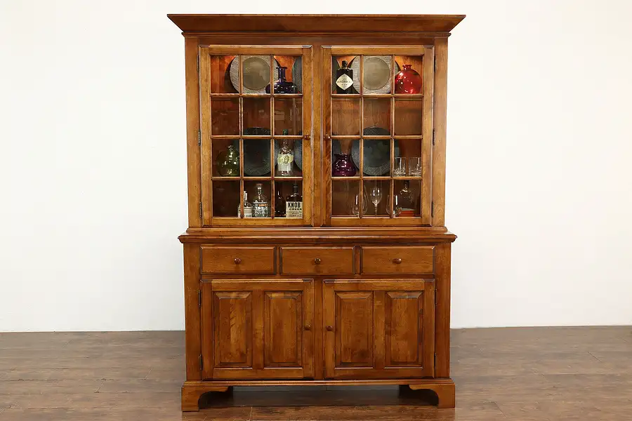 Main image of Traditional Vintage Breakfront, China or Display Cabinet, Nichols & Stone