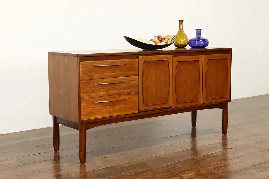 Main image of Midcentury Modern Vintage Teak Credenza, TV Console, Sideboard, Europa