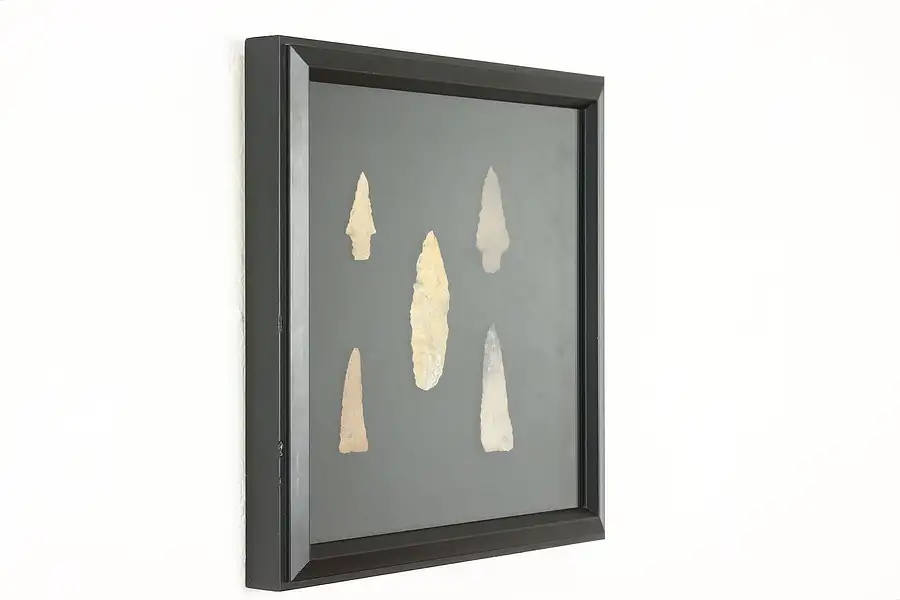 Main image of Native American Indian Antique Stone Points in Shadowbox