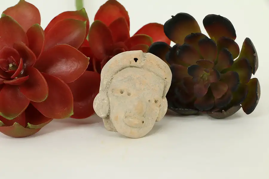 Main image of Pre-Columbian Mayan Style Miniature Terracotta Red Clay Head Age Unknown