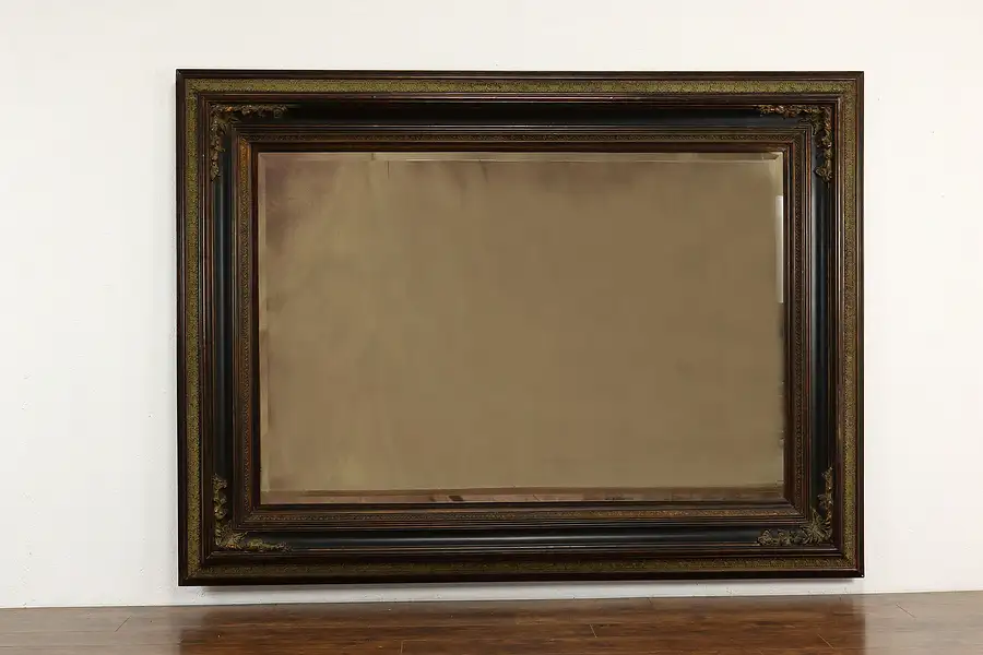 Main image of Monumental 93" Vintage Beveled Mirror hangs Vertical or Horizontal