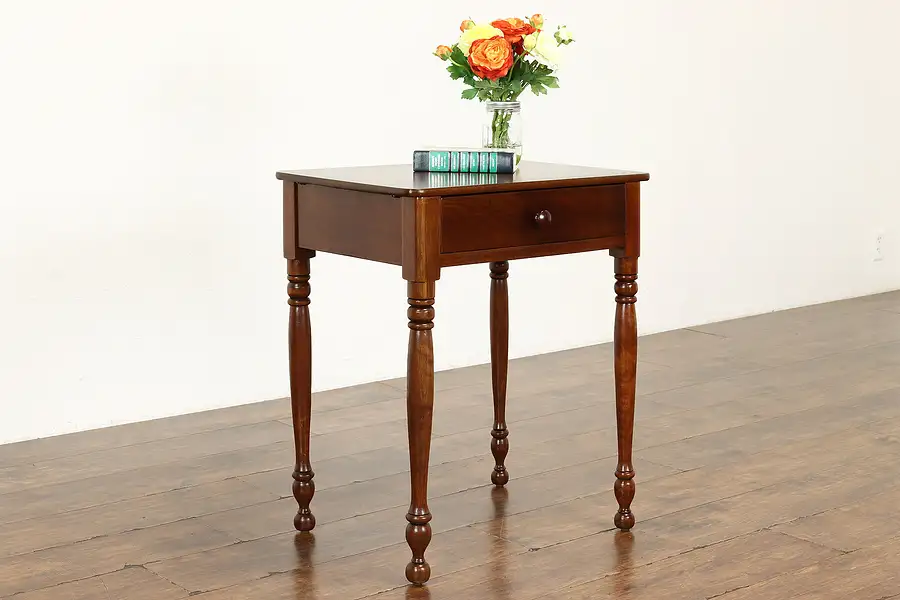 Main image of Sheraton Antique 1830s Walnut Farmhouse Console or Lamp Table, Nightstand