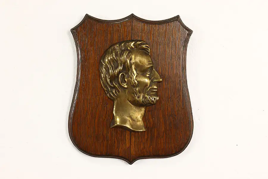 Main image of Abraham Lincoln Presidential Antique Bronze & Oak Plaque