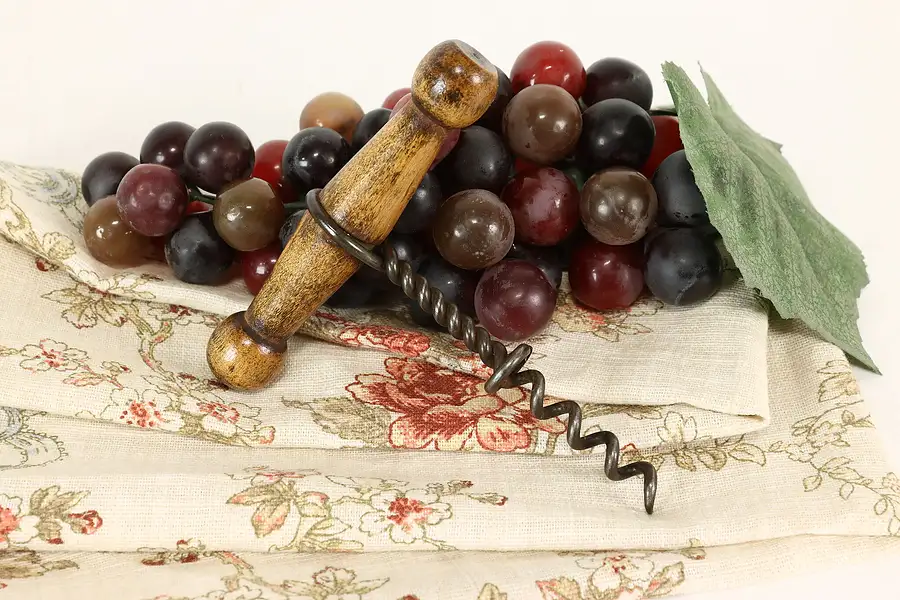 Main image of Farmhouse Birch Handle Vintage Corkscrew Wine Bottle Opener