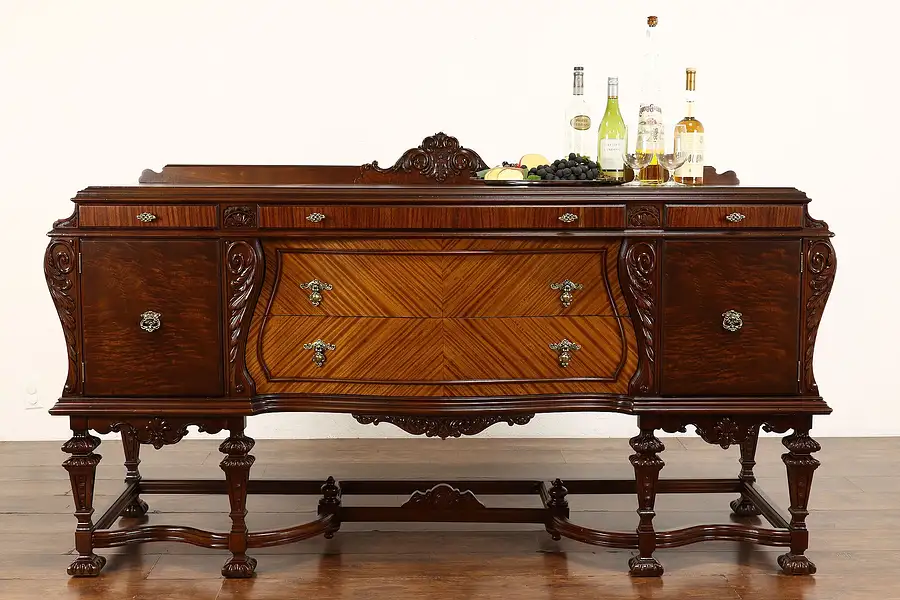 Main image of Renaissance Antique Carved Sideboard, Buffet or Hall Console, Rockford