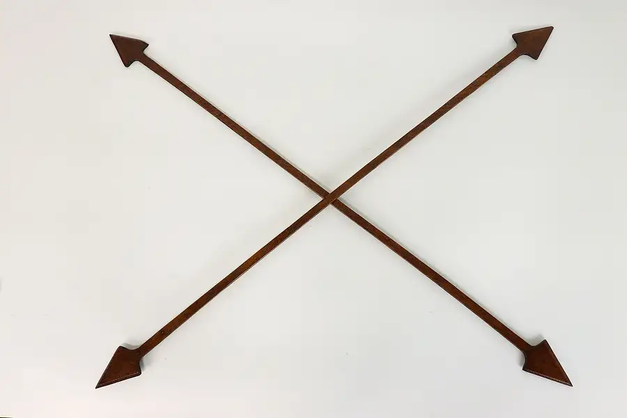 Main image of Pair of Antique Art & Crafts Oak Architectural Salvage Decorative Arrows